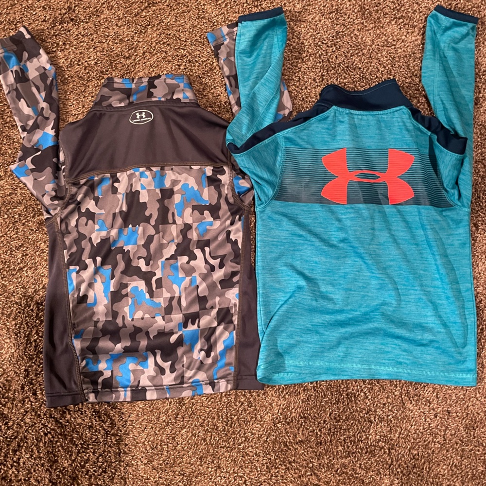 Under Armour boys zip up pull-overs. NWOT both size 5.